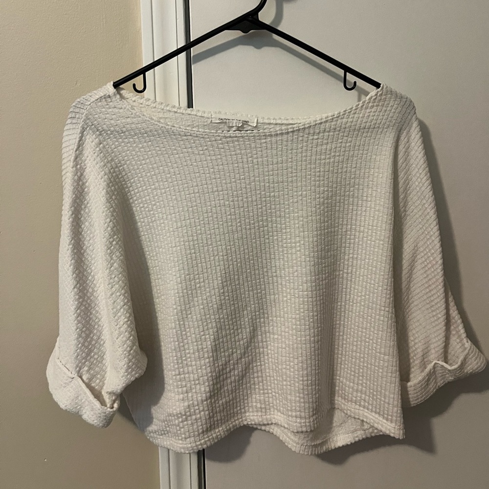 White Top - Slightly Cropped - Size Medium